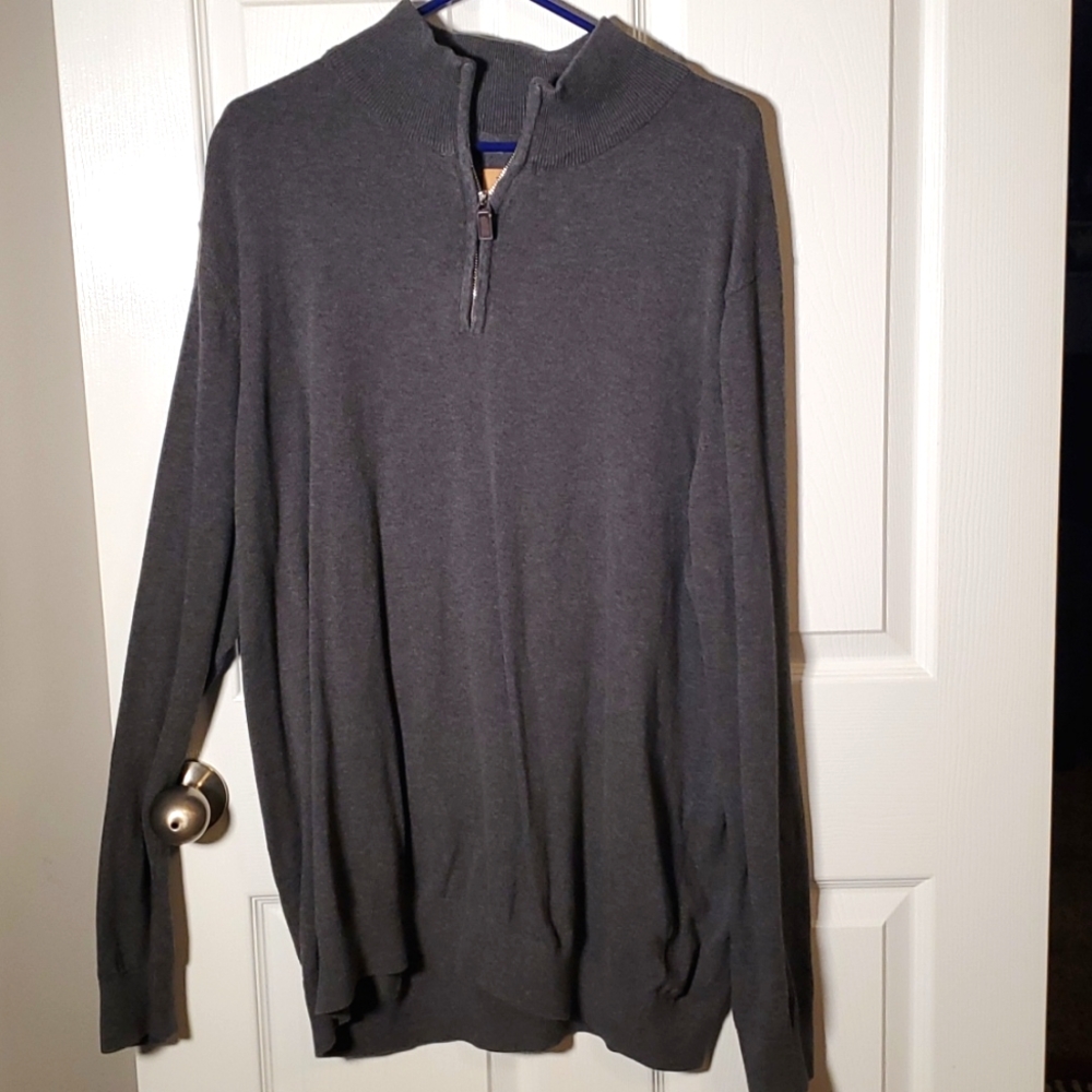 Men's quarter zip gray 2XL